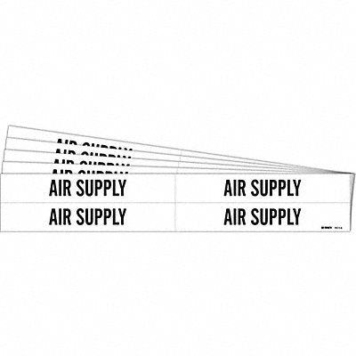 BRADY 70114PK Pipe Marker Black Air Supply PK5