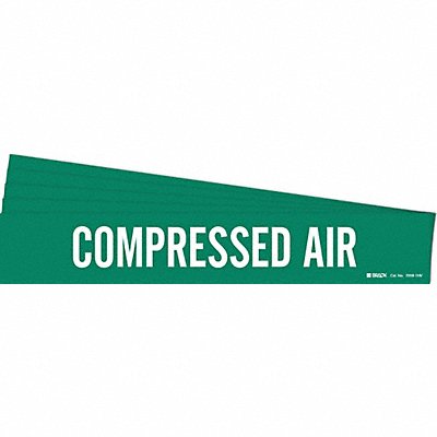 BRADY 70591HVPK Pipe Marker White Compressed Air PK5