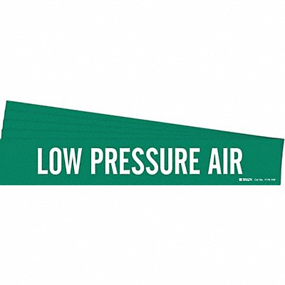 BRADY 71741HVPK Pipe Marker White Low Pressure Air PK5