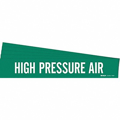 BRADY 71361PK Pipe Marker White High Pressure Air PK5