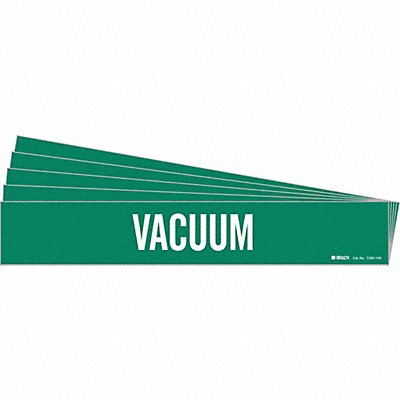 BRADY 72921HVPK Pipe Marker Adhesive White Vacuum PK5