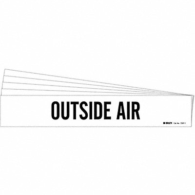 BRADY 72071PK Pipe Marker Black Outside Air PK5