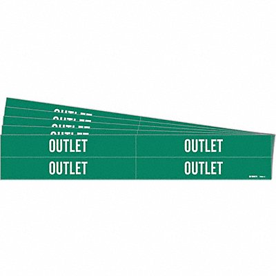BRADY 72054PK Pipe Marker Adhesive White Outlet PK5