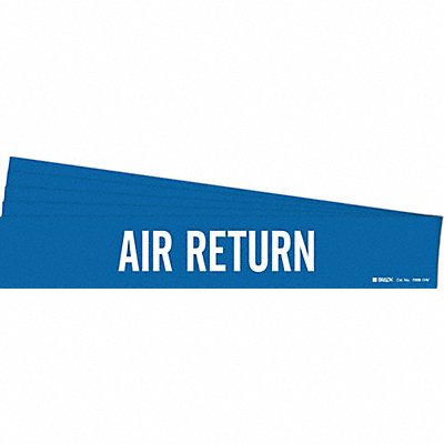 BRADY 70081HVPK Pipe Marker White Air Return PK5