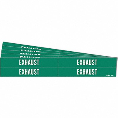 BRADY 70994PK Pipe Marker Adhesive White Exhaust PK5