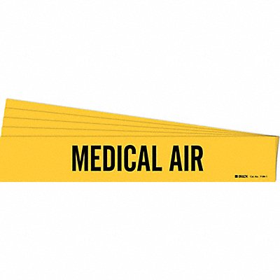 BRADY 71841PK Pipe Marker Black Medical Air PK5