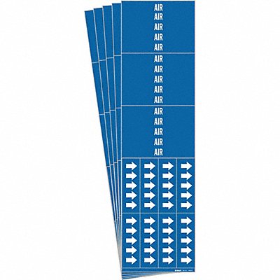 BRADY 70063CPK Pipe Marker Adhesive White Air PK5