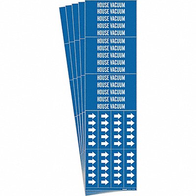 BRADY 73783CPK Pipe Marker White House Vacuum PK5