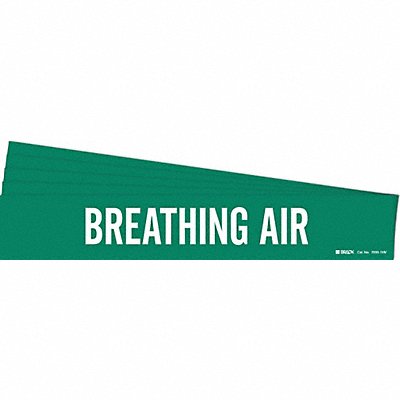 BRADY 70351HVPK Pipe Marker White Breathing Air PK5