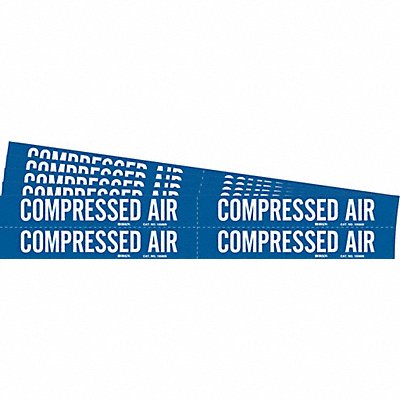BRADY 105809PK Pipe Marker White Compressed Air PK5