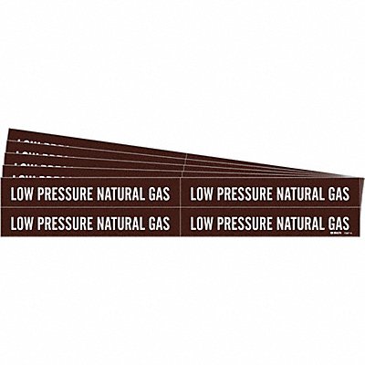 BRADY 73874PK Pipe Marker Low Pressure Natural Gas PK5