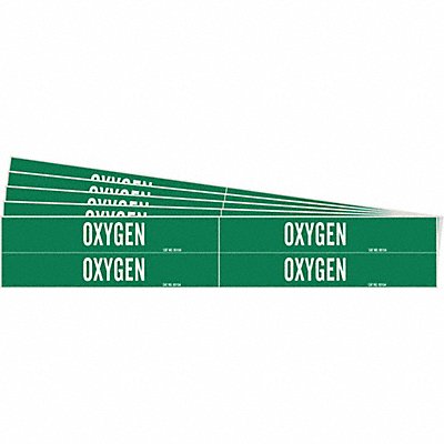BRADY 72104PK Pipe Marker Adhesive White Oxygen PK5