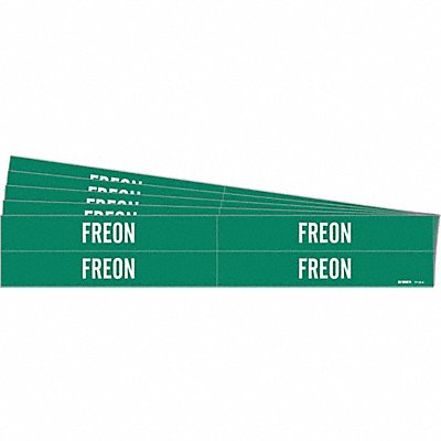 BRADY 71124PK Pipe Marker Adhesive White Freon PK5
