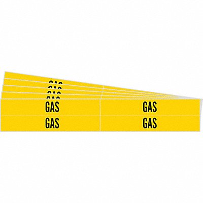 BRADY 83468PK Pipe Marker Adhesive Black Gas PK5