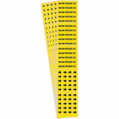 BRADY 71893CPK Pipe Marker Medical Pressure Gas PK5