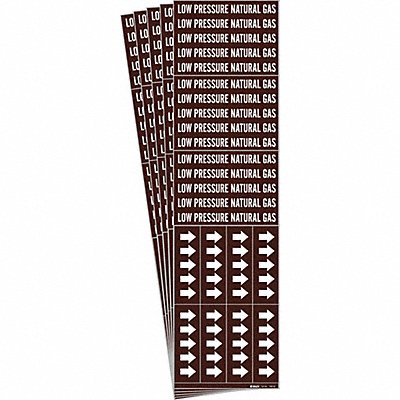 BRADY 73873CPK Pipe Marker Low Pressure Natural Gas PK5