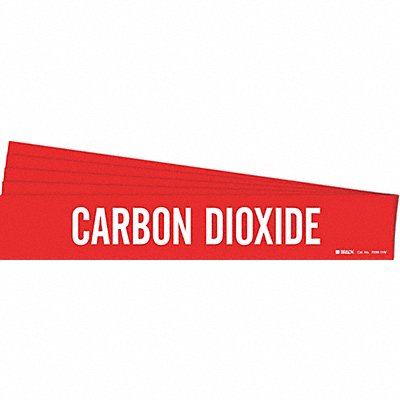 BRADY 70391HVPK Pipe Marker White Carbon Dioxide PK5