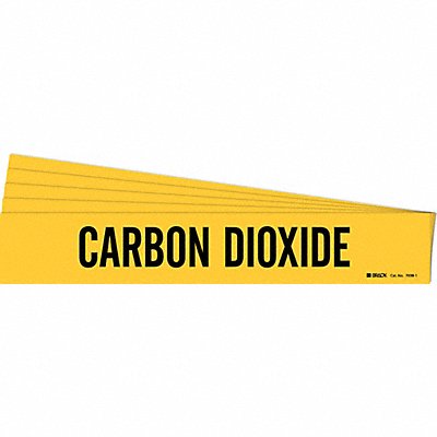 BRADY 70381PK Pipe Marker Black Carbon Dioxide PK5