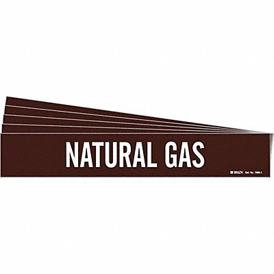 BRADY 73951PK Pipe Marker White Natural Gas PK5