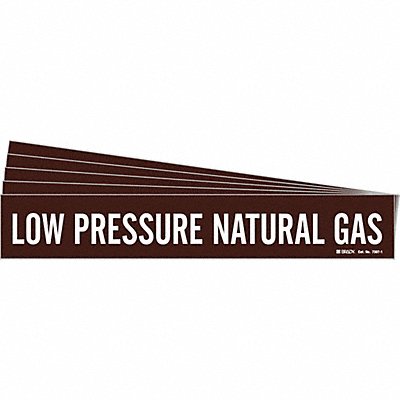 BRADY 73871PK Pipe Marker Low Pressure Natural Gas PK5