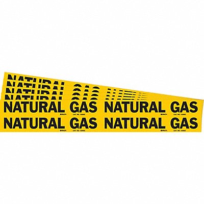 BRADY 105805PK Pipe Marker Black Natural Gas PK5