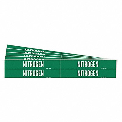 BRADY 71984PK Pipe Marker Adhesive White Nitrogen PK5