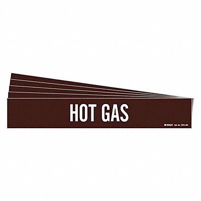 BRADY 73731HVPK Pipe Marker Adhesive White Hot Gas PK5