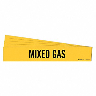 BRADY 71941HVPK Pipe Marker Adhesive Black Mixed Gas PK5