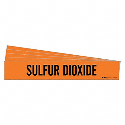 BRADY 74171HVPK Pipe Marker Black Sulfur Dioxide PK5