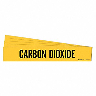 BRADY 70381HVPK Pipe Marker Black Carbon Dioxide PK5