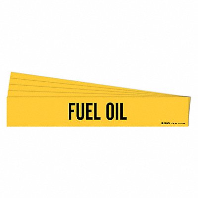 BRADY 71151HVPK Pipe Marker Adhesive Black Fuel Oil PK5