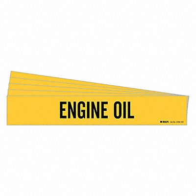 BRADY 87861HVPK Pipe Marker Black Engine Oil PK5
