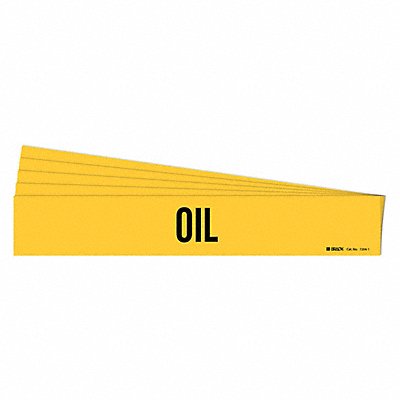 BRADY 72041PK Pipe Marker Adhesive Black Oil PK5