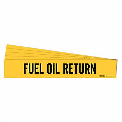 BRADY 71161HVPK Pipe Marker Black Fuel Oil Return PK5