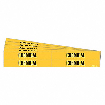 BRADY 70424PK Pipe Marker Adhesive Black Chemical PK5