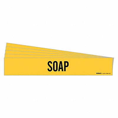 BRADY 88041HVPK Pipe Marker Adhesive Black Soap PK5