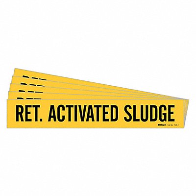 BRADY 72451PK Pipe Marker Return Activated Sludge PK5