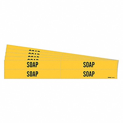 BRADY 88044PK Pipe Marker Adhesive Black Soap PK5