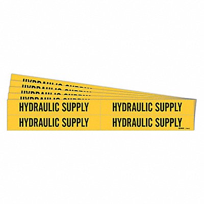 BRADY 71554PK Pipe Marker Black Hydraulic Supply PK5