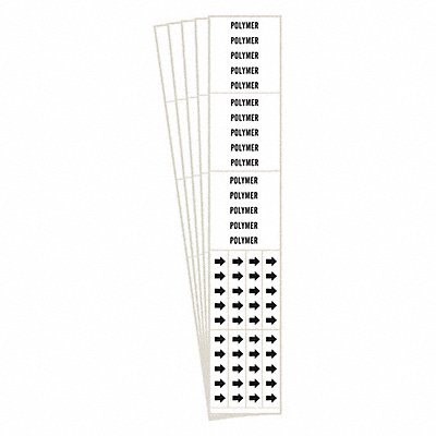 BRADY 72163CPK Pipe Marker Adhesive Black Polymer PK5
