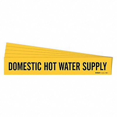BRADY 70891PK Pipe Marker Domestic Hot Water Sup. PK5