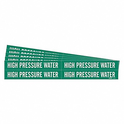BRADY 73704PK Pipe Marker High Pressure Water PK5