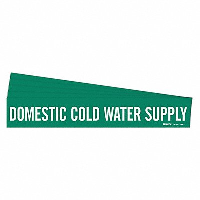 BRADY 70861PK Pipe Marker Domestic Cold Water Sup. PK5