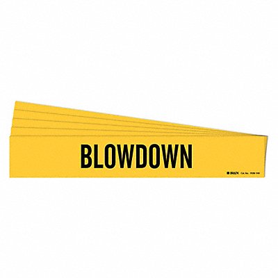 BRADY 70281HVPK Pipe Marker Adhesive Black Blowdown PK5