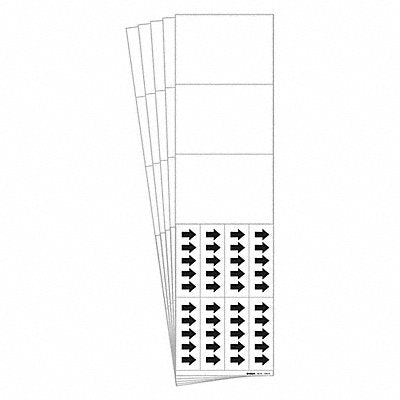 BRADY 70263CPK Pipe Marker Adhesive Black No Legend PK5