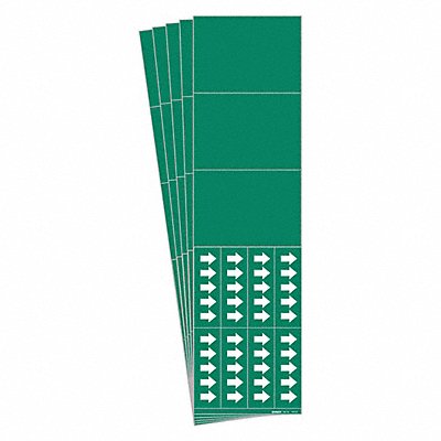 BRADY 70223CPK Pipe Marker Adhesive White No Legend PK5