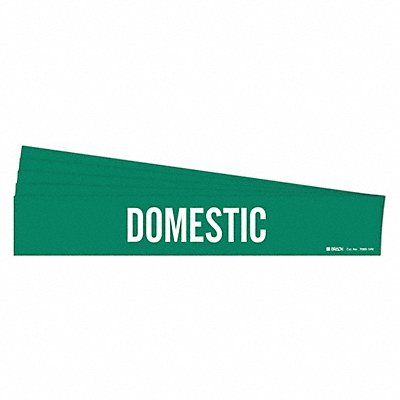 BRADY 70831HVPK Pipe Marker Adhesive White Domestic PK5