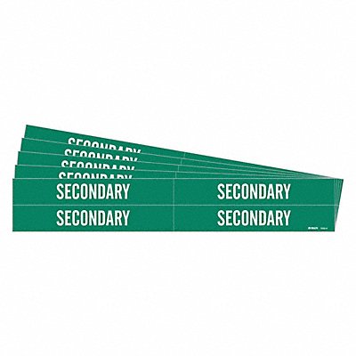 BRADY 72554PK Pipe Marker Adhesive White Secondary PK5
