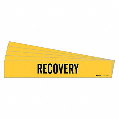 BRADY 72331PK Pipe Marker Adhesive Black Recovery PK5