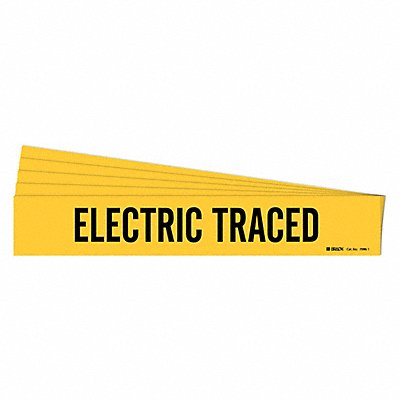 BRADY 70961PK Pipe Marker Black Electric Traced PK5